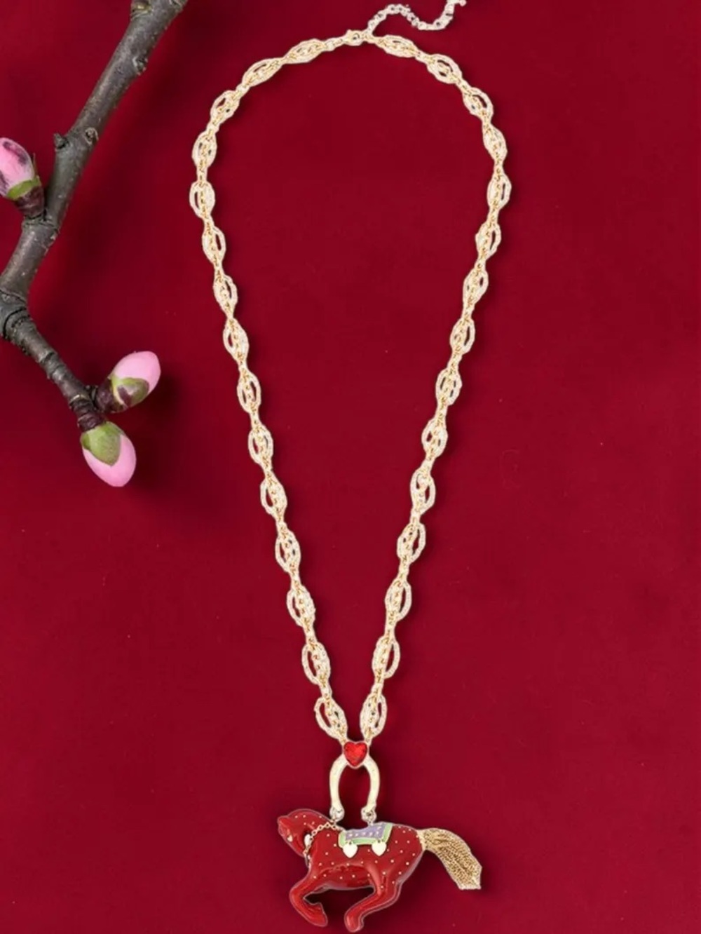 Betsey Johnson Year Of The Horse Necklace